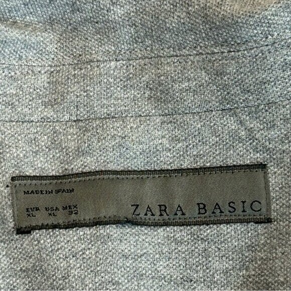 Zara Gray oversized single breasted blazer jacket Sz XL - Picture 6 of 14